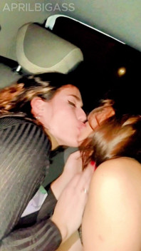 Lesbian Kisses, My Husband Films Everything, real Rimming All in the Car