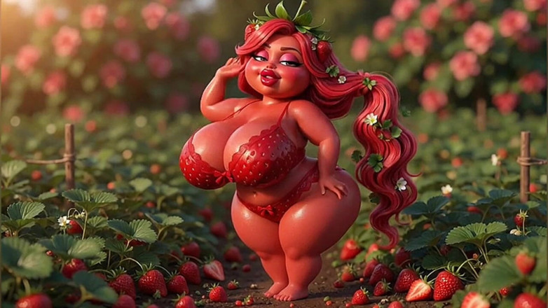 Animate golden: Sweet Strawberry but Nice Slut - Talks Dirty and Moves Her...