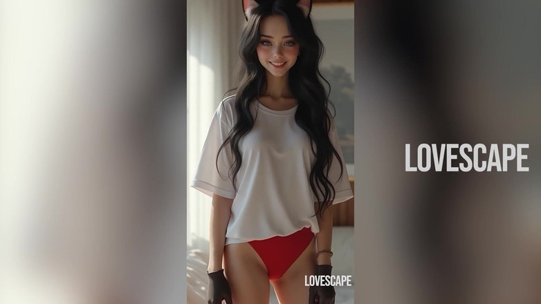 Lovescape: Catgirl arrapata in camera da letto forti gemiti e che...