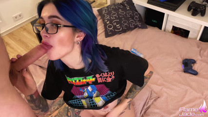 Flame Jade: Distracted girlfriend from playstation sensual sex