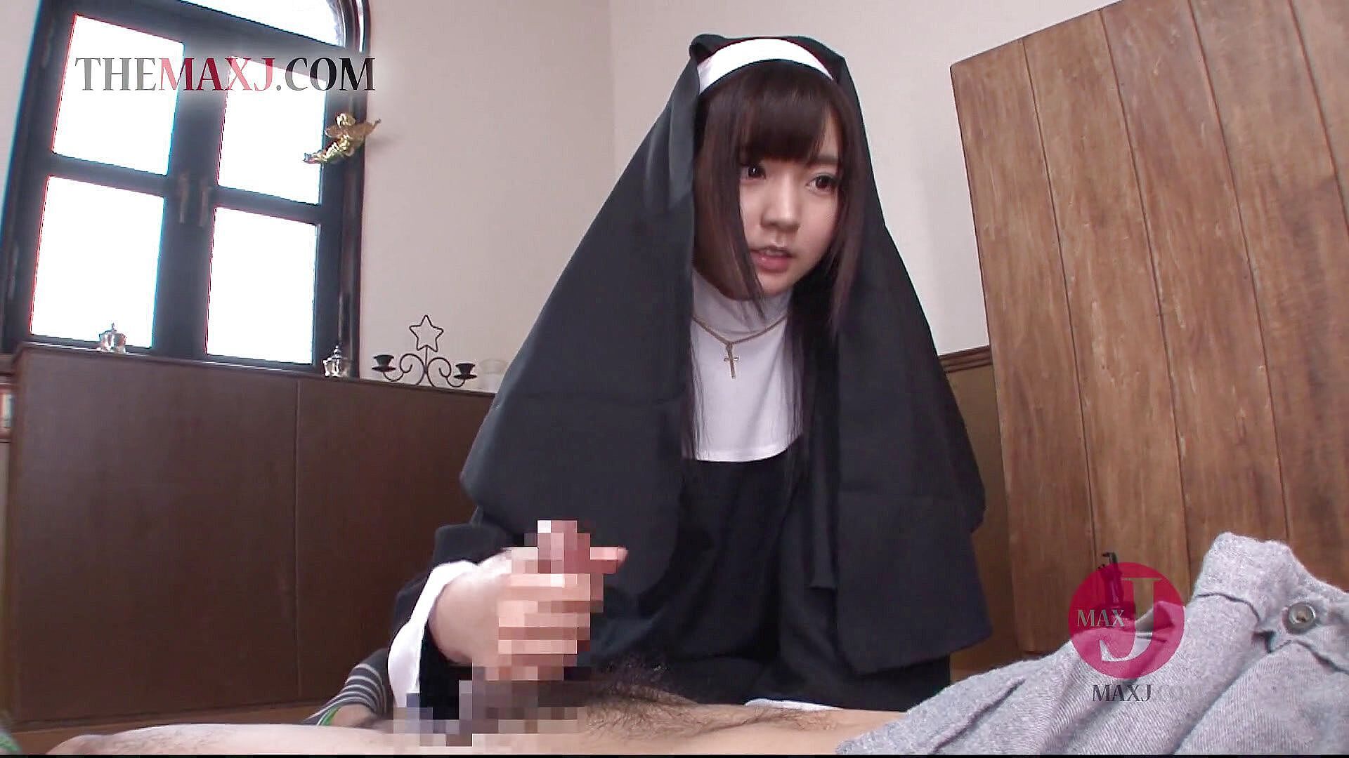 Asian nun gives good handjob in POV--Asian happy ending