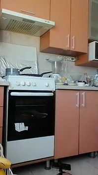 Sexy Stepmom Naked in the Kitchen, Latina Hairy Pussy, Big Tits, Big Ass.