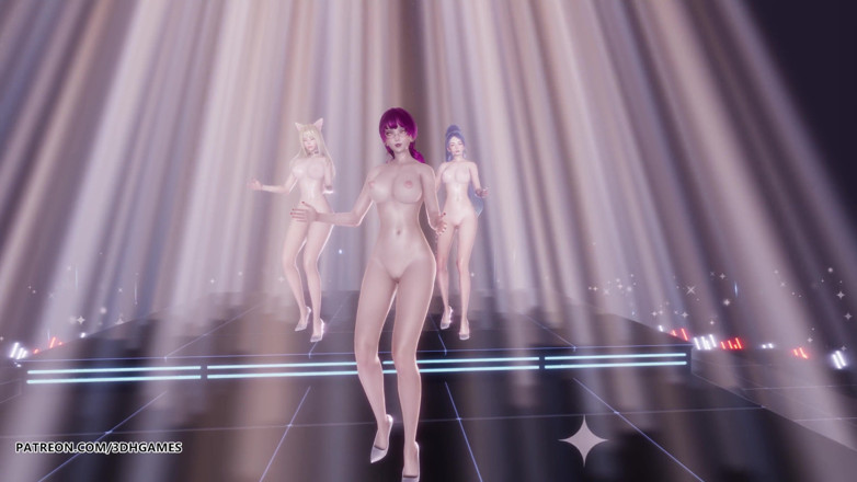 3D-Hentai Games: [MMD] Momoland - Baam Ahri Kaisa Evelynn sexy naked dance League...