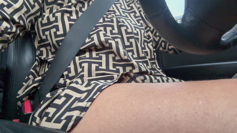 Step Mommy: Elegant Sexy Stepmom Drives Cheerfully to Work in the Morning