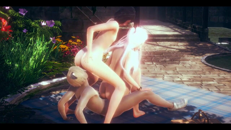 HentaiTubes: Dvě sexy Hentai - Žena má sex ve trojce - japonská asijská Manga...