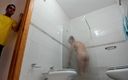 DragonGalaxy11: Amateur Curvy Stepmother Fucked by Stepson in the Bathroom