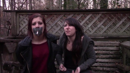 Selfgags classic: Making Stepsister Smoke Through Hand Over Mouth And Tapegag!