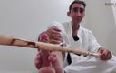 Manly foot: Yes Sensei! - Blackbelt Martial Arts Instructor Teaches Student a Hard...