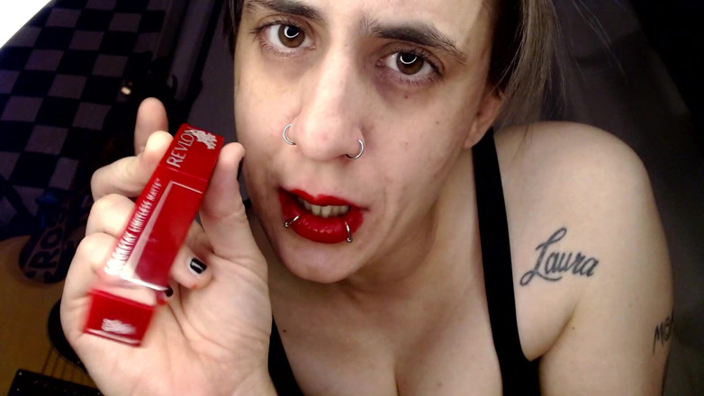 Abby Anna: Thick Red Lipstick Application