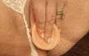 Ionela: Big Titty Babe Cream Over 8 Inch Vibrator - Pleasure