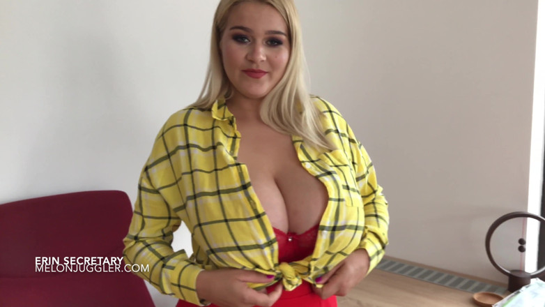 Big Bouncing Boobies: Huge boobs secretary Erin Star