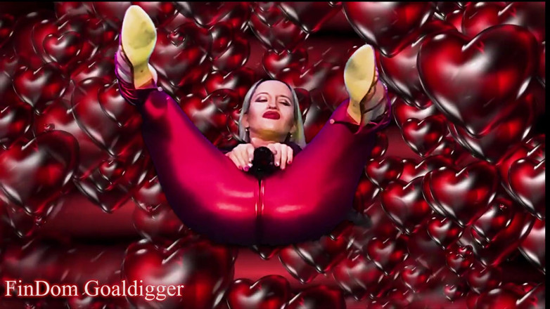 FinDom Goaldigger: Jerk off on my sexy red catsuit before locked in...