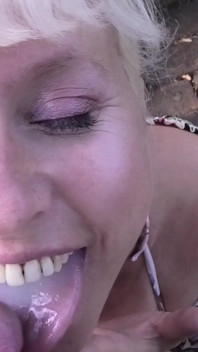 Highway Rest Stop: Sweet Blowjob Queen Sucks Me and Swallows Every Drop