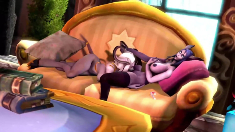 Wraith ward: Draenei Demon Girls Eating Eachother : Warcraft Parody
