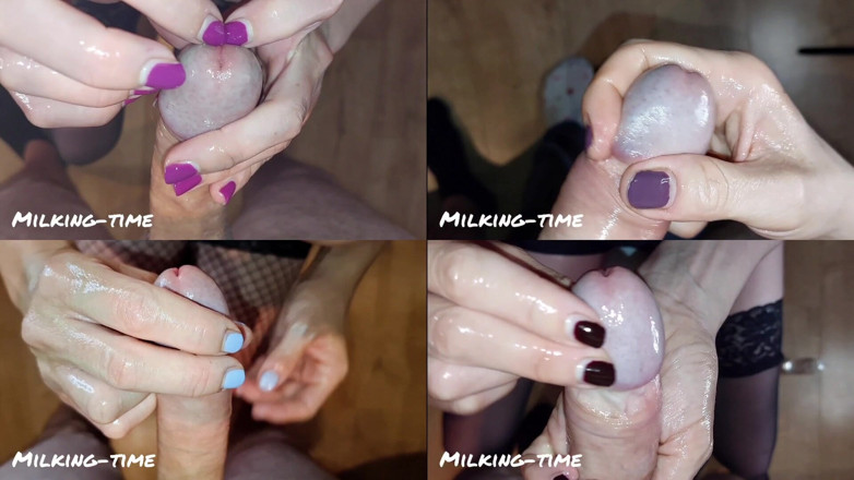 Milking-time: C'sono dappertutto! Compilazione di sborrata a schermo diviso 5