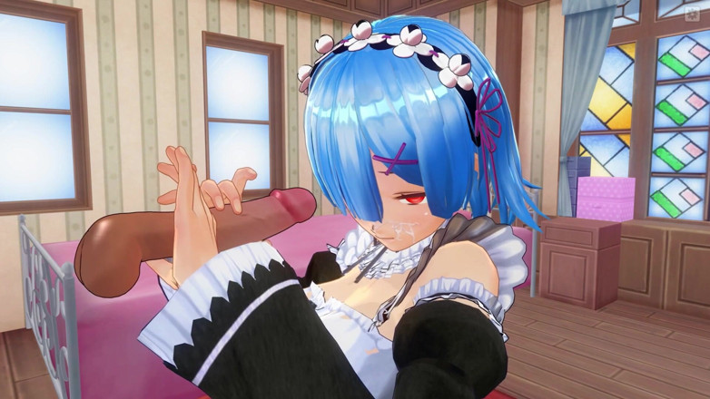 H3DC: Rem, hentai 3D, POV, branle ta bite