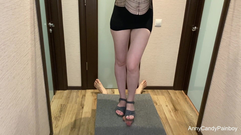 AnnyCandyPainboy: Girl punished dick on the milking board
