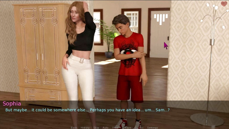 Visual Novels: Manželka a nevlastní matka, část 29 - studentka se svléká s pohledem sexy...