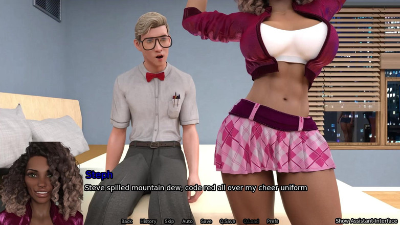 Studio-77: Sexbot Steph Route # 1 Jogo pornô animado - raça mista gostosa masturba...