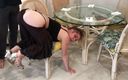 Erin Electra: Stepmom stuck under the table