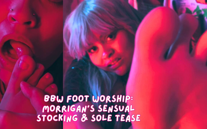 Cutiepiie Chubby: Awek montel menyembah kaki: Stoking Sensual Morrigan &amp; Usikan jiwa
