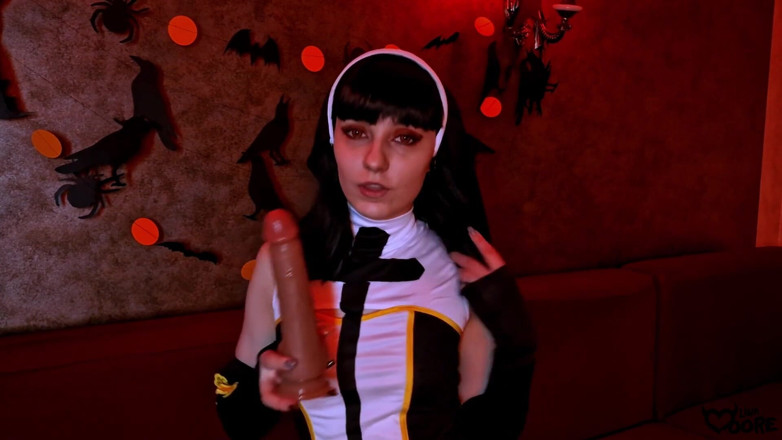Lina Moore: Nun of Church of Satan Fucking Herself in All Holes