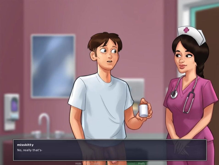 Miss Kitty 2K: Summertime Saga - 쿠키 항아리 - 모든 섹스 장면만 - 간호사 #1 36