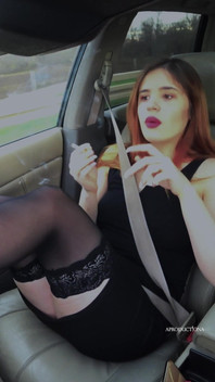 Rita Fox in My Car, Smoking Squirting Peeing!