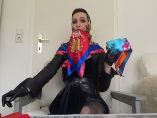 Lady Victoria Valente: Scarf Queen: Cum on my satin scarf and lick it...