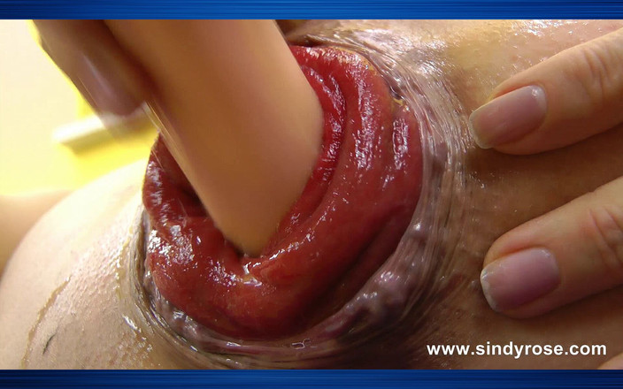 Sindyrose: Sindy Rose pompe son prolapsus anal avec une pompe à pénis...