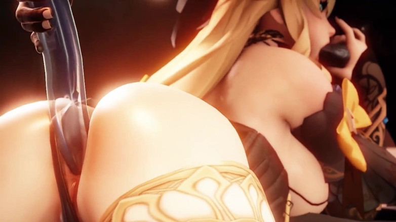 DrAgk: 딜도로 후장을 채우는 동안 큰 Hilichurl 자지를 부드럽게 빨아주는 Navia - 3D 겐신 임팩트