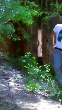 Teen Damaris with big boobs is taken hard by step brother in the forest