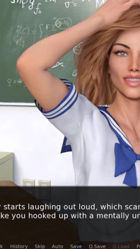 Futa Dating Simulator 3 Ruby Is Teasing Him with Her Sexy College Outfit