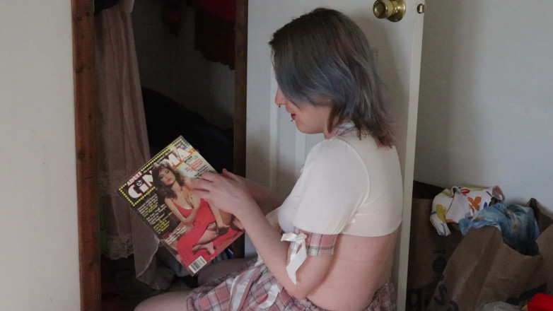 Lori Critter: Brat Finds Their Step-daddy's Vintage Porn Collection