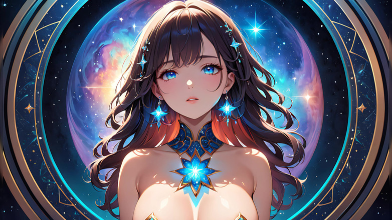 LustRender: Sự thanh thản trong không gian: một phụ nữ trẻ...