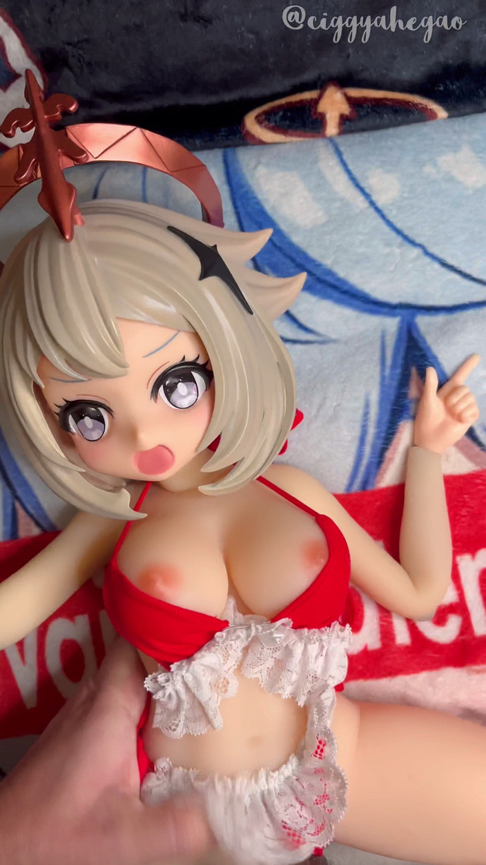 CiggyAhegao: Oppaimon's Emergency Onahole Afternoon Fuck &amp; Creampie 75cm Mini Sex Doll Kemelias