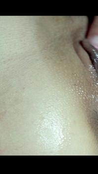 He Massages My Pussy with Oil Until I Cum. Super Close-up Video