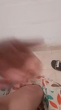 Sissy Comes Out of the Bathroom and Provokes with Her Effeminate Ass and Ends up Leaking a Lot of Milk