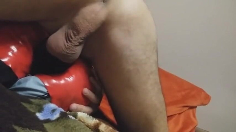 Naxy: Pumped away in homemade leather ass