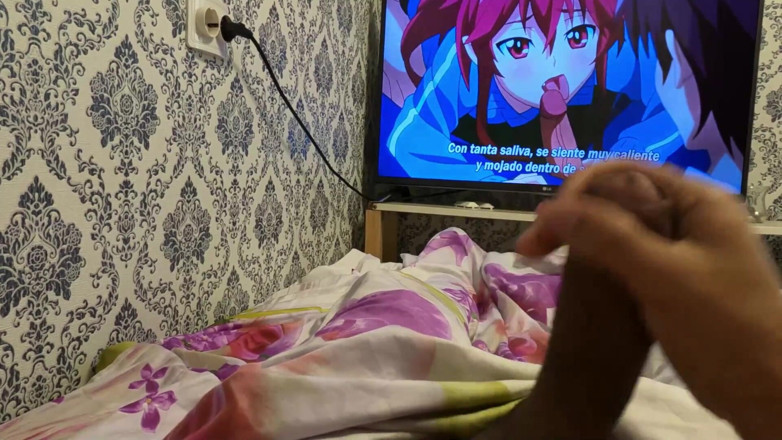 SexMamon: watching cartoons, cumming in bed, beautiful slow motion