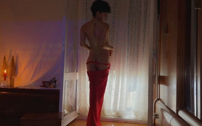 Artesensual: Erwachsenen-Kamera: rotes kleid, Absätze, Musik, Kopfhörer und Phs finest Boom...