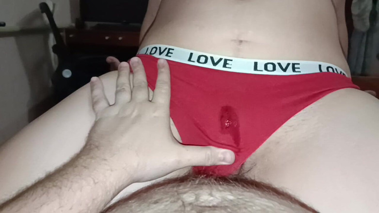 OniSoi: Stepmom's Red Panties Are Great for Your Cum