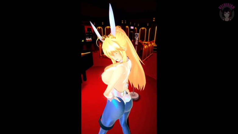 Velvixian: Sexy dívka v obleku zajíček tančí