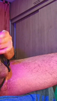 Oiled Cock Ejaculating and Urinating