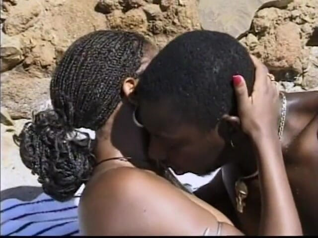 CBD Media Interracial: Young hot African couple having sex on the beach