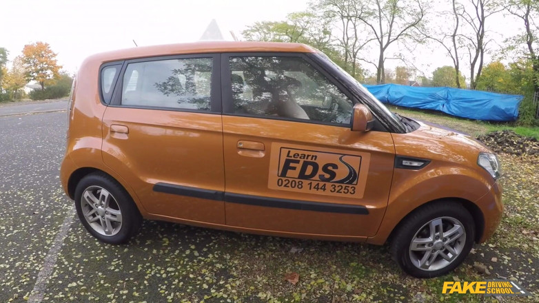 Fake Driving School: Fake Driving School - Stygg student Satine Gnist blows Instruktör för...