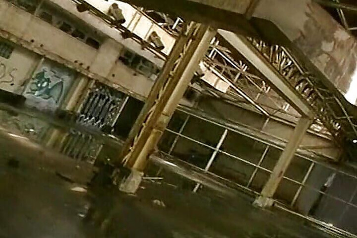 Filles Francaises: French Brunette Bitch Assfucked in the Abandoned Building