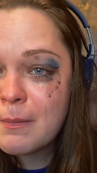 Close-up Sobbing and Ruined Makeup