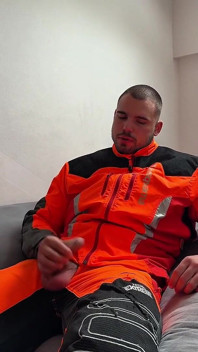 Tyler Blake Hivis Workwear, Muscle Flex, Dildo Play, Jerking off in Gear.