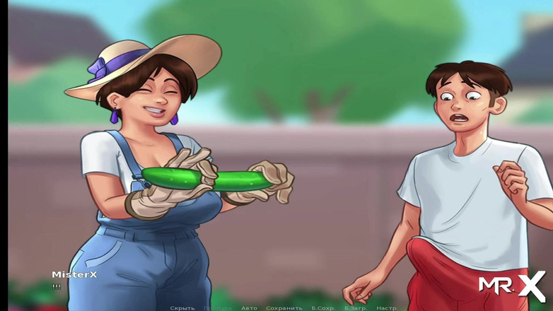 Mr Studio X: Saga de verano - pepino grande folla madura en la cocina...